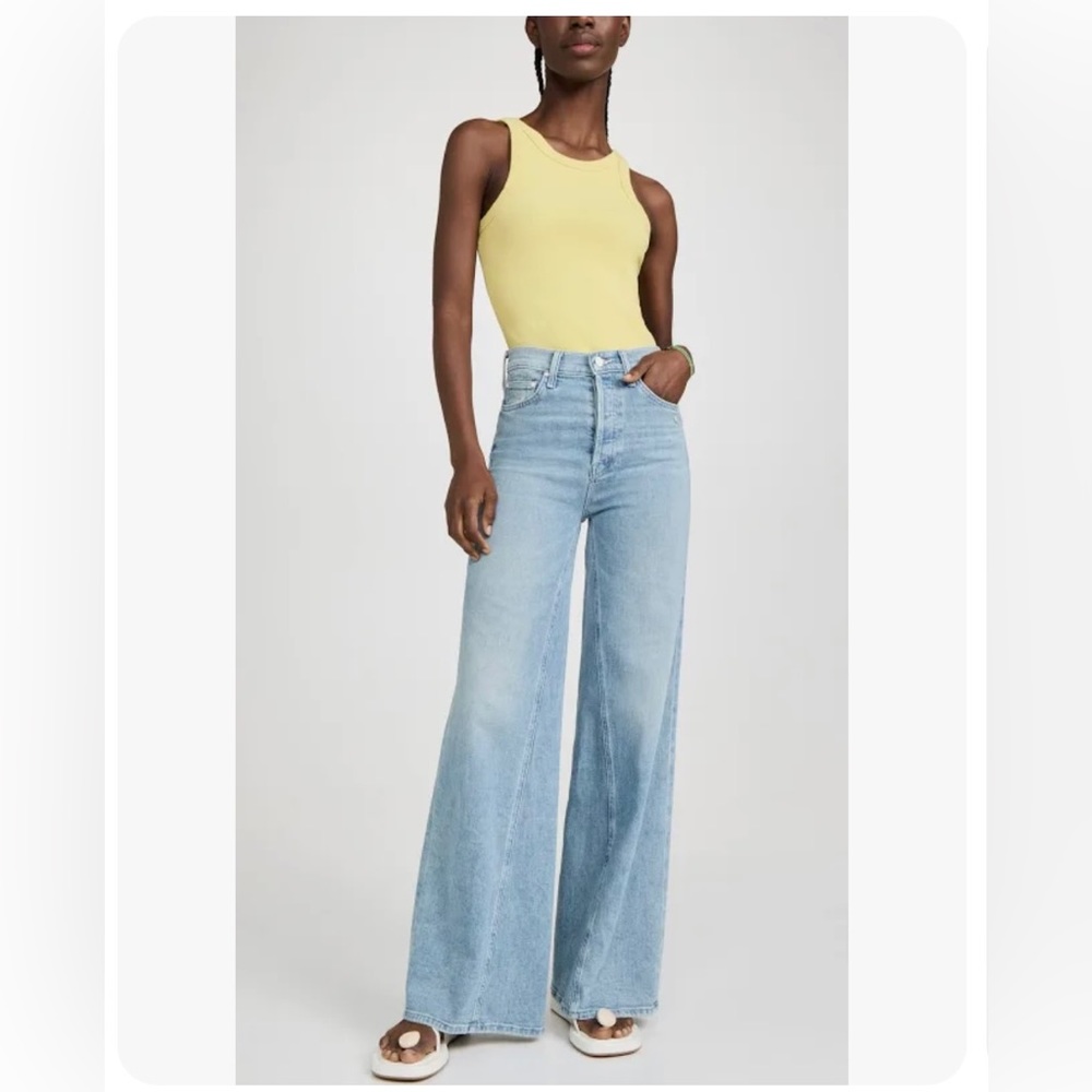 MOTHER The Enchanter High Rise Wide Leg Jeans Party of One Anthropologie Size 29